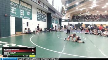 75 lbs 1st Place Match - Kaynon Navarro, Nampa West vs Micah Higley, Homedale