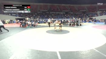 6A Boys 190 lbs Champ. Round 1 - Logan Sunnell, Tualatin Boys vs Preston Vandehey, Forest Grove Boys