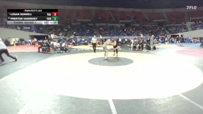 6A Boys 190 lbs Champ. Round 1 - Logan Sunnell, Tualatin Boys vs Preston Vandehey, Forest Grove Boys