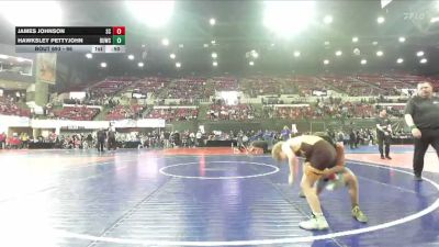 66 lbs Cons. Round 3 - Hawksley Pettyjohn, Bozeman Wrestling Club vs James Johnson, Shelby Coyotes