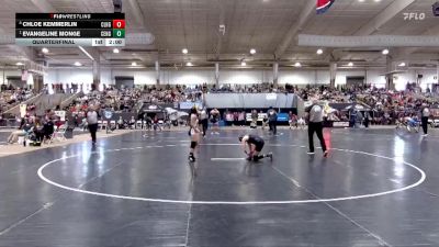Girls 100 lbs Quarterfinal - Evangeline Monge, Centennial High School vs Chloe Kemmerlin, Clarksville High School