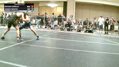 132 lbs Semifinal - Nathan Carrillo, Monster Garage vs Jhonny Benitez, Wright Wreslting Academy