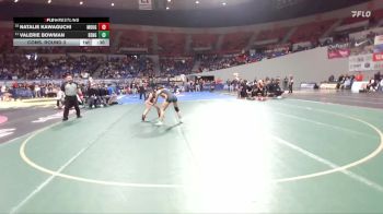 6A/5A Girls 115 Cons. Round 3 - Valerie Bowman, Bend Girls vs Natalie Kawaguchi, Mountainside Girls