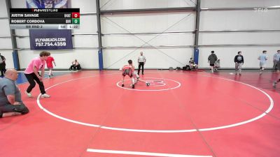113 lbs Rr Rnd 3 - Justin Savage, 84 Athletes Red vs Robert Cordova, Division-1 Potentially Dangerous