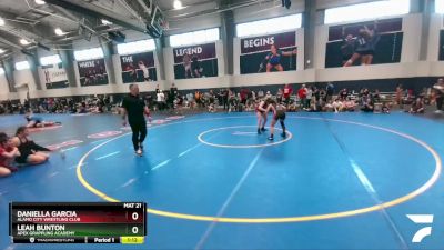 120 lbs Round 2 - Leah Bunton, Apex Grappling Academy vs Daniella Garcia, Alamo City Wrestling Club