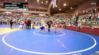 140 lbs Round 3 - Presley Carson, PrimeTime Youth Wrestling vs Cherrie Brousseau, Paris Wrestling Club