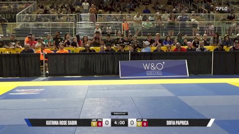 Katrina Rose Sabin vs Sofia Paprica 2025 Pan Kids Jiu-Jitsu IBJJF Championship