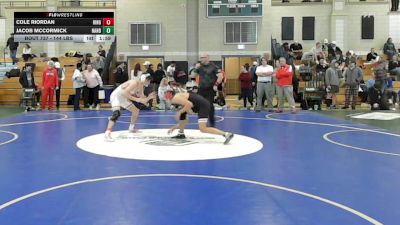 144 lbs 7th Place - Cole Riordan, Hingham vs Jacob McCormick, North Andover