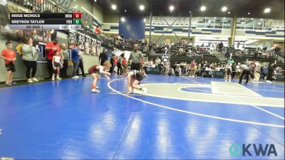 66 lbs Rr Rnd 1 - Ridge Nichols, Rough Riders vs Greyson Taylor, Piedmont