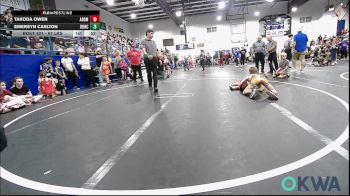 67 lbs Rr Rnd 2 - Takoda Owen, ARDMORE TAKEDOWN CLUB vs Emersyn Carlton, Duncan Demon Wrestling