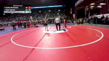 100 lbs Champ. Round 1 - Olivia Reynolds, Cheyenne Central vs Riley Meyer, Kemmerer