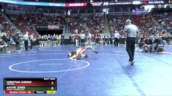 2A-120 lbs Cons. Round 5 - Kaydin Jones, Union, LaPorte City vs Christian Ahrens, Creston