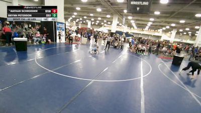 40 lbs Champ. Round 2 - Nathan Schroeder, Wyoming vs Brynn Peterson, Colorado