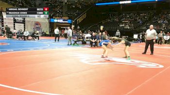 100 Class 2 lbs Cons. Round 2 - Reaghan Jones, Ft. Zumwalt North vs Abigail Sehnert, Northwest