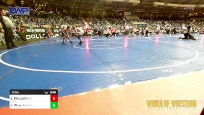 110 lbs Consi Of 16 #2 - Zayne Chappell, Tulsa Blue T Panthers vs Zachery Wise Jr, Mojo Grappling Academy