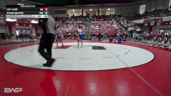 120 lbs Consi Of 8 #2 - Lily Lane, Bixby Girls HS vs Rylee Sexton, Berryhill High School