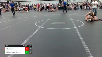 110 lbs Round 5 (6 Team) - James Evans, Iron Horse vs J.D. Christmann Jr., Saint Paris Graham