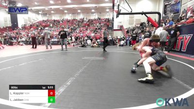 80 lbs Quarterfinal - Liam Kappler, Team Nomad vs Logan Jabben, Caney Valley Wrestling