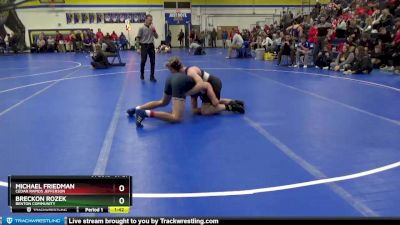 JV-21 lbs Round 1 - Michael Friedman, Cedar Rapids Jefferson vs Breckon Rozek, Benton Community