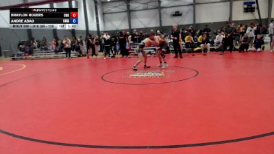 U16 GR - 120 lbs Cons. Round 1 - Braylon Rogers, Cornerstone Mat Club vs Andre Abao, Canada