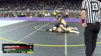 D3-144 lbs Cons. Round 1 - Landon Moreland, Three Rivers HS vs Maddox Cline, Shepherd HS