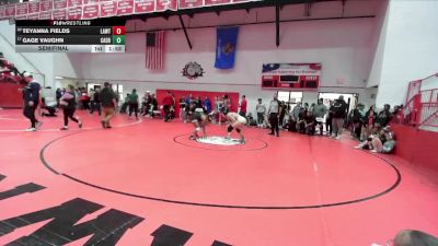 HS 140 lbs Semifinal - Gage Vaughn, CADDO vs Teyanna Fields, LAWTON