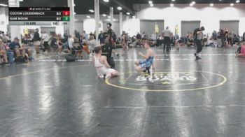 116 lbs Rr Rnd 3 - Colton Louderback, Mat Warriors White - BHSE vs Sam Moon, Mat Warriors Fire - BHSE