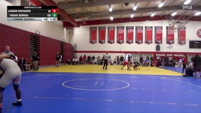 157 lbs Champ. Round 1 - Noah Zuniga, Cerritos College vs Aaron Rodgers, Bakersfield College