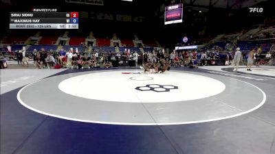 126 lbs Cons. Quarters - Siraj Sidhu, CA vs Maximus Hay, WI