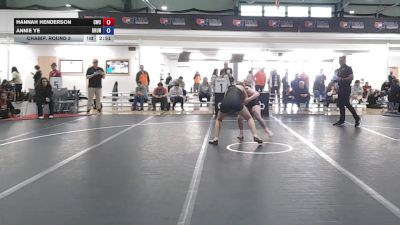 131 lbs Champ. Round 3 - Hannah Henderson, Cowgirls Wrestling Club vs Annie Ye, Brown University