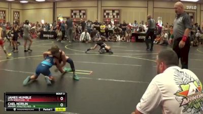 70 lbs Quarterfinals (8 Team) - Cael Norlin, Armory Athletics Red vs James Humble, Elite Wrestling