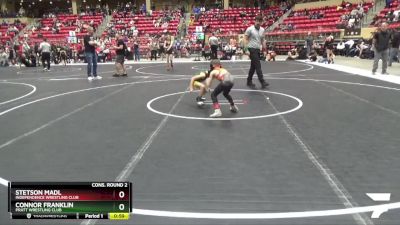 55 lbs Cons. Round 2 - Stetson Madl, Independence Wrestling Club vs Connor Franklin, Pratt Wrestling Club