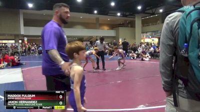 100 lbs Cons. Round 2 - Maddox Fulgium, Rayne Wrestling Club vs Jaxon Hernandez, Palmetto State Wrestling Acade