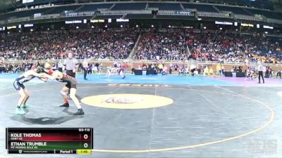 D3-113 lbs Champ. Round 1 - Kole Thomas, Hart HS vs Ethan Trumble, Mt Morris (EAJ) HS