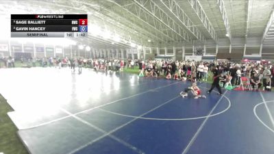 49 lbs Semifinal - Sage Balliett, Roy Wrestling Club vs Gavin Hancey, Fremont Wrestling Club