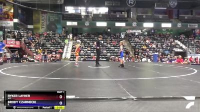 56 lbs Semifinal - Ryker Layher, WY vs Brody Czarnecki, IL