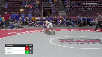 160 lbs Semifinal - Jared Rohn, Saucon Valley vs Luke Moore, Chestnut Ridge