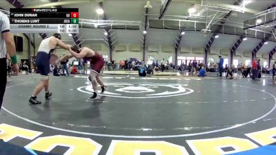 285 lbs Champ. Round 2 - John Duran, Gannon University vs Thomas Lunt, John Carroll