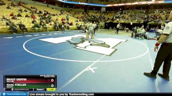 285 Class 3 lbs Quarterfinal - Isaac Foeller, DeSoto vs Brady Griffin, Willard