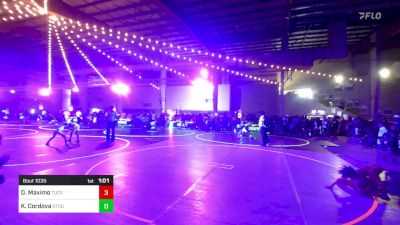 61 lbs Quarterfinal - Dominic Maximo, Tucson Cyclones vs Kaius Cordova, Stout Wrestling Academy