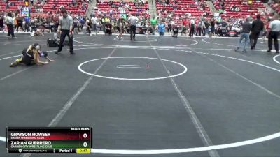 61 lbs Round 3 - Grayson Howser, Salina Wrestling Club vs Zarian Guerrero, Garden City Wrestling Club