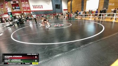140 lbs Cons. Round 2 - Lilley Lawrence, Lingle-Ft. Laramie/Southeast vs Aiyanna Atkinson, Laramie