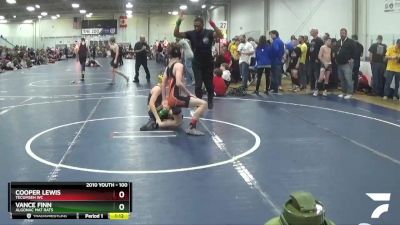 100 lbs Cons. Round 2 - Vance Finn, Algonac Mat Rats vs Cooper Lewis, Tecumseh WC