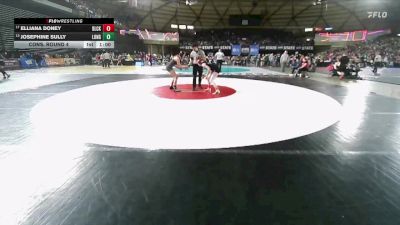 Girls 2A 130 lbs Cons. Round 4 - Josephine Sully, R. A. Long (Girls) vs Elliana Doney, Black Hills (Girls)