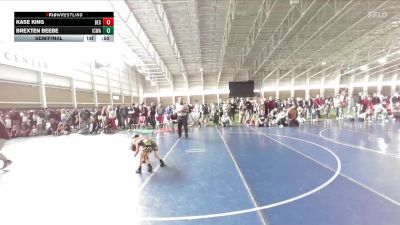 44 lbs Semifinal - Kase King, Box Elder Stingers vs Brexten Beebe, Iron County Wrestling Academy