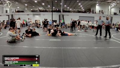 120 lbs Round 4 (8 Team) - Mack Santoro, Grit Mat Club vs Tristan Levin, Kraken Blue