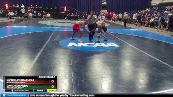 184 lbs Champ. Round 1 - David Navarra, Millikin University vs Nicholas Brashear, Huntingdon College