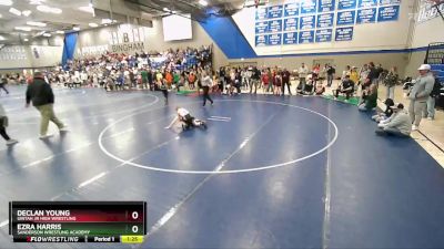 67 lbs Champ. Round 2 - Ezra Harris, Sanderson Wrestling Academy vs Declan Young, Uintah Jr High Wrestling