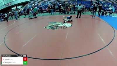 14U Boys - 96 lbs Cons. Round 3 - Justin Kozak, SCN Youth Wrestling Club vs Bradyn Tompkins, Michigan Revolution Wrestling Club