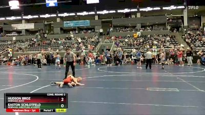 55 lbs Cons. Round 2 - Easton Schlotfeld, Nebraska Wrestling Academy vs Hudson Broz, Nebraska Boyz